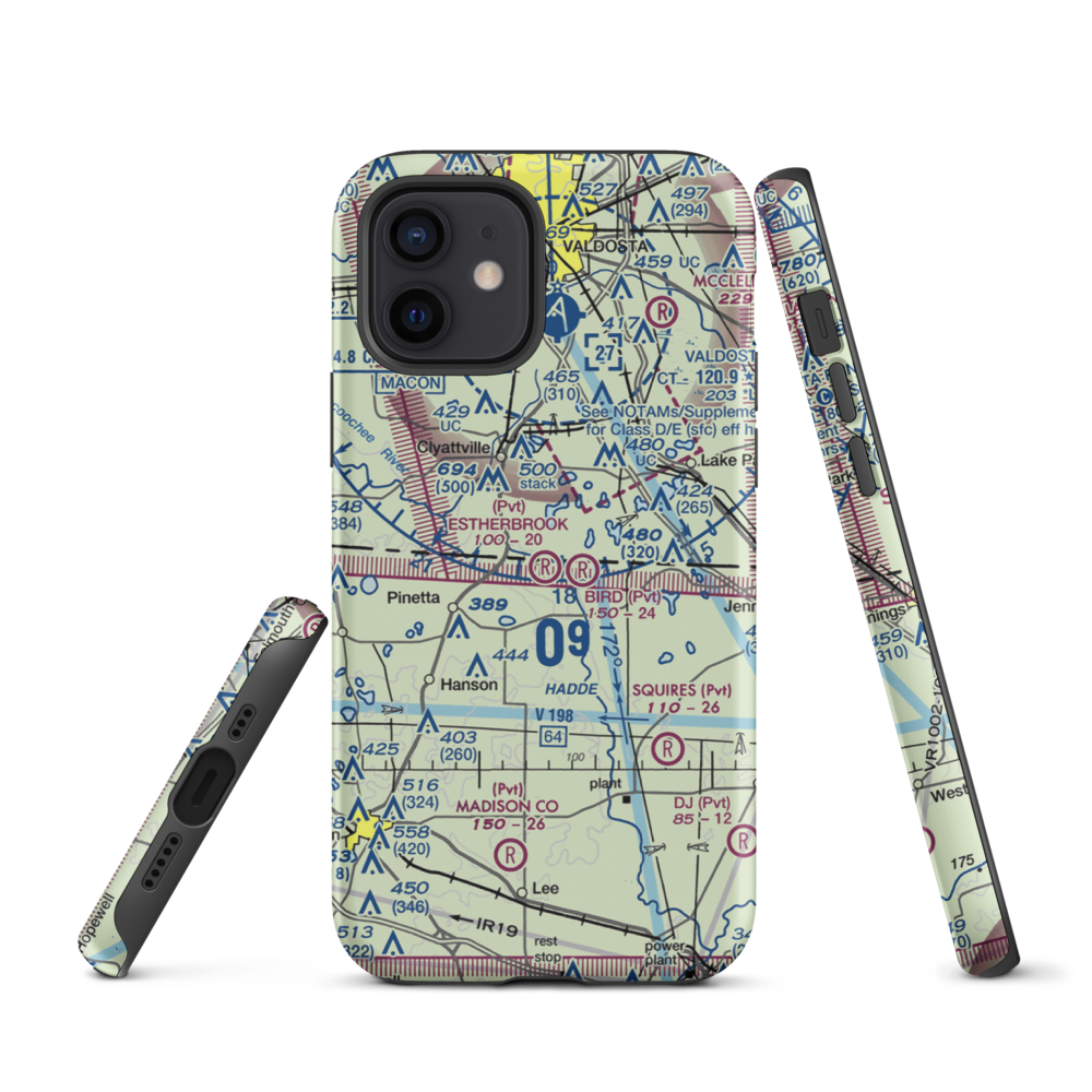 Estherbrook Aerodrome (7FD9) VFR Sectional  Tough iPhone Case iPhone 12 model shown