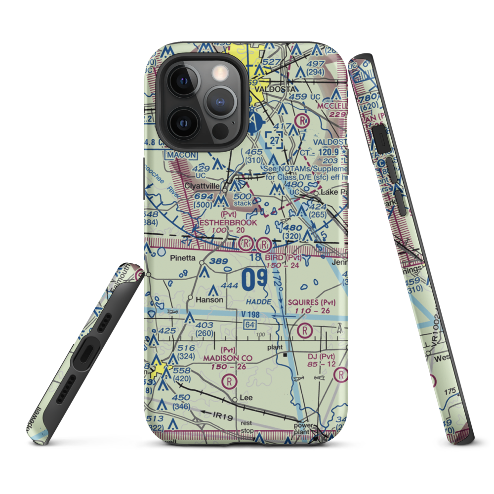 Estherbrook Aerodrome (7FD9) VFR Sectional  Tough iPhone Case iPhone 12 Pro Max model shown
