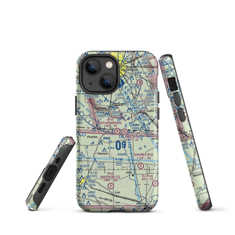 Estherbrook Aerodrome (7FD9) VFR Sectional  Tough iPhone Case iPhone 13 mini model shown