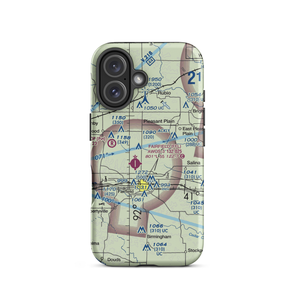 Estle Field (IA61) VFR Sectional  Tough iPhone Case iPhone 16 model shown