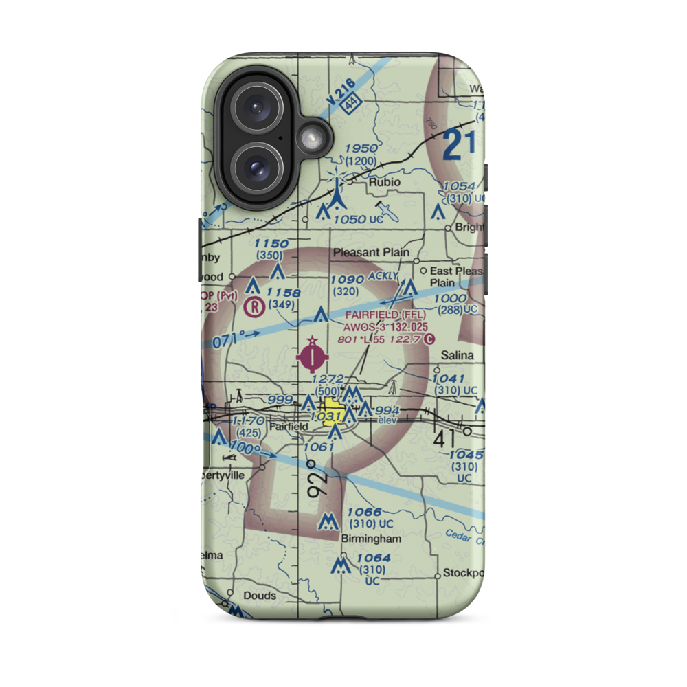 Estle Field (IA61) VFR Sectional  Tough iPhone Case iPhone 16 Plus model shown