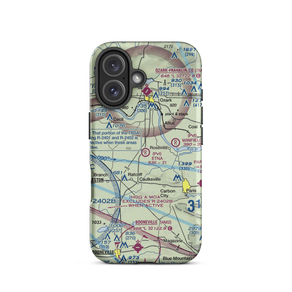 Etna Airport (2AR1) VFR Sectional  Tough iPhone Case iPhone 16 model shown