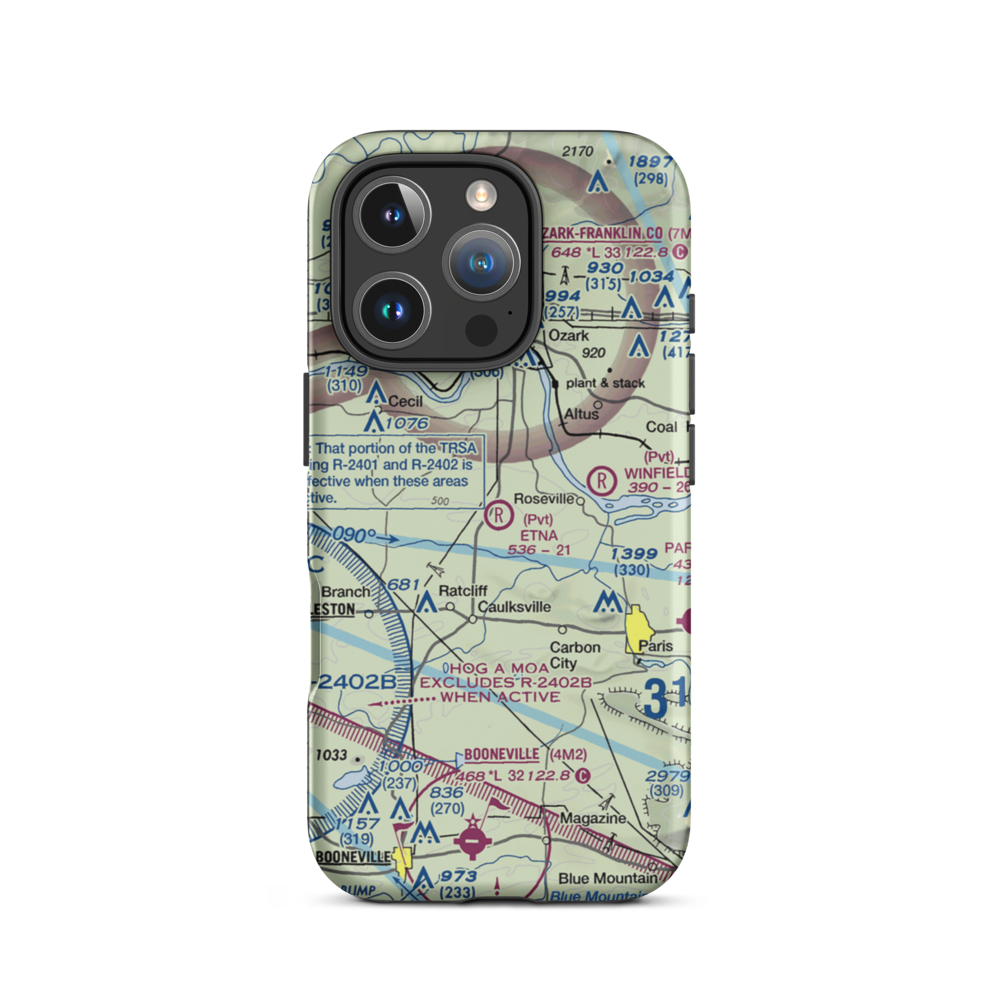 Etna Airport (2AR1) VFR Sectional  Tough iPhone Case iPhone 16 Pro model shown