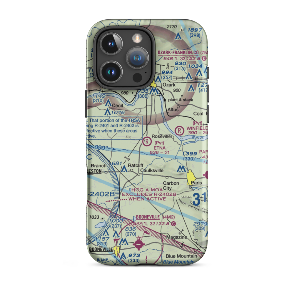 Etna Airport (2AR1) VFR Sectional  Tough iPhone Case iPhone 16 Pro Max model shown