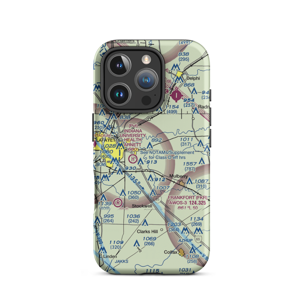 Etter Airport (II19) VFR Sectional  Tough iPhone Case iPhone 16 Pro model shown