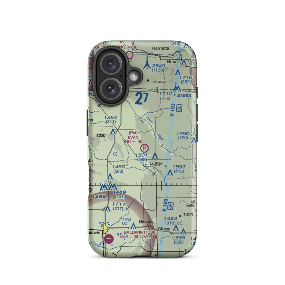 Evad Enterprises LLC Airport (95MI) VFR Sectional  Tough iPhone Case iPhone 16 model shown
