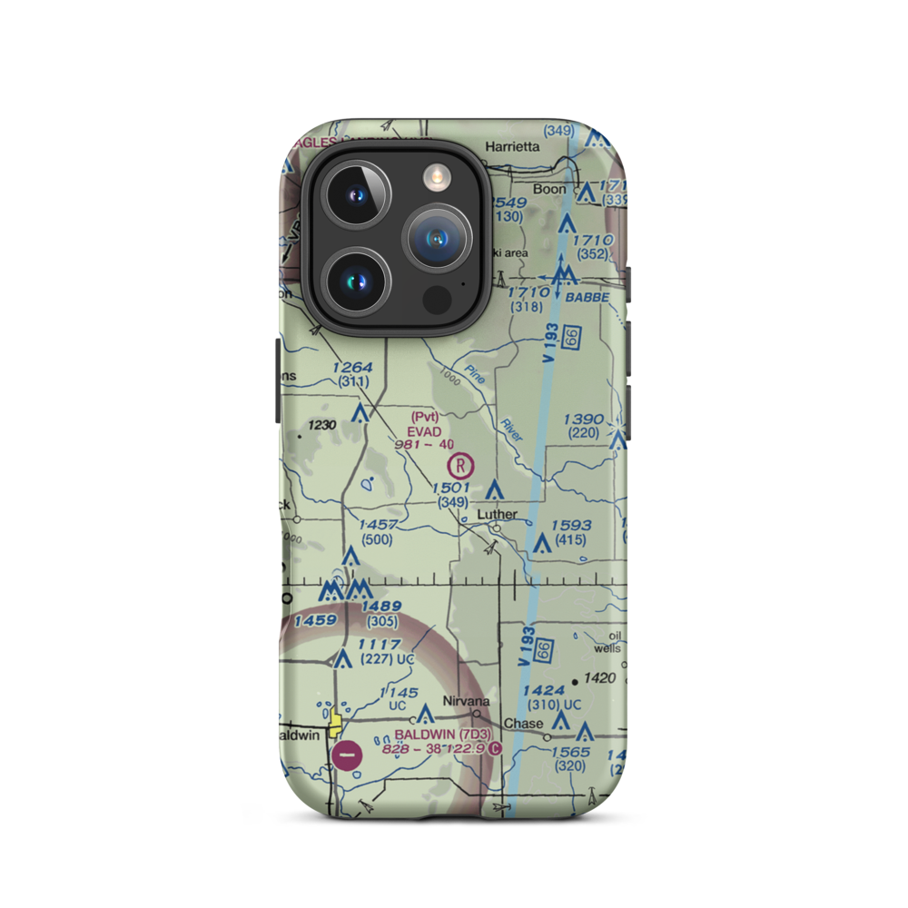 Evad Enterprises LLC Airport (95MI) VFR Sectional  Tough iPhone Case iPhone 16 Pro model shown
