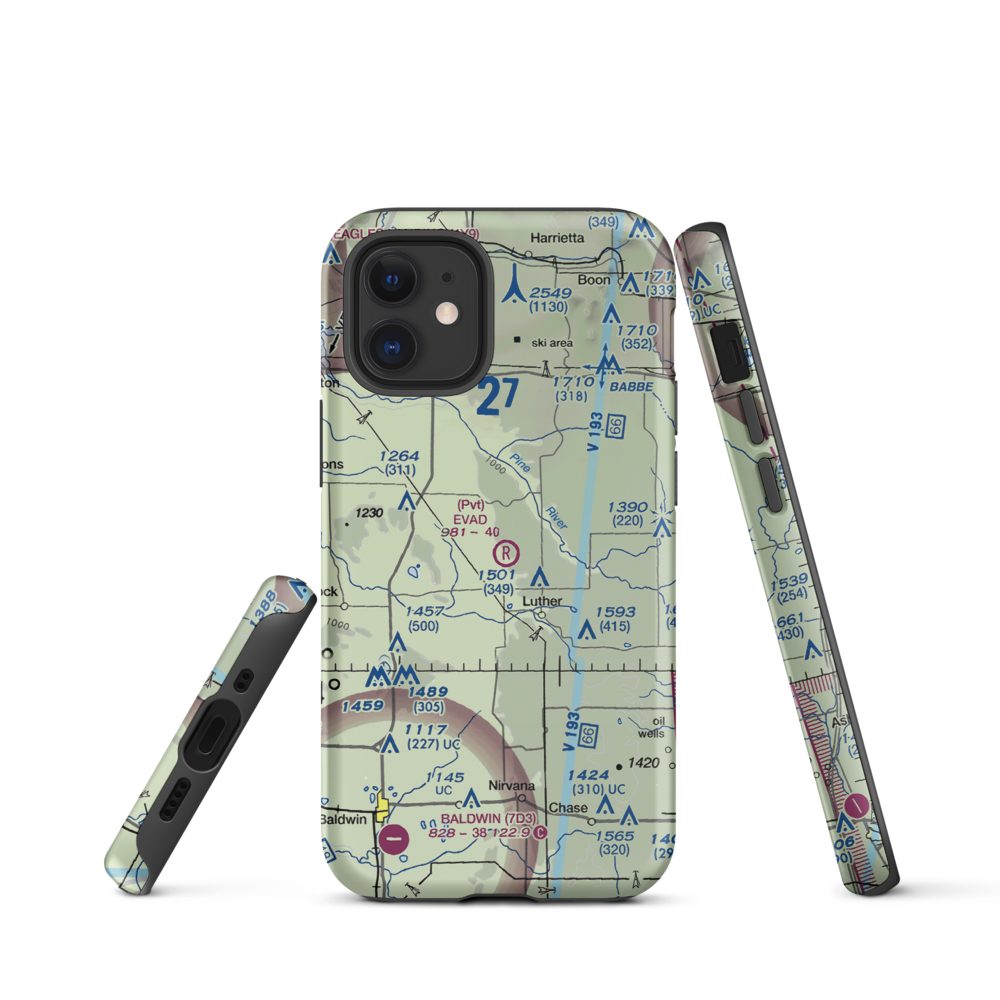 Evad Enterprises LLC Airport (95MI) VFR Sectional  Tough iPhone Case iPhone 12 mini model shown