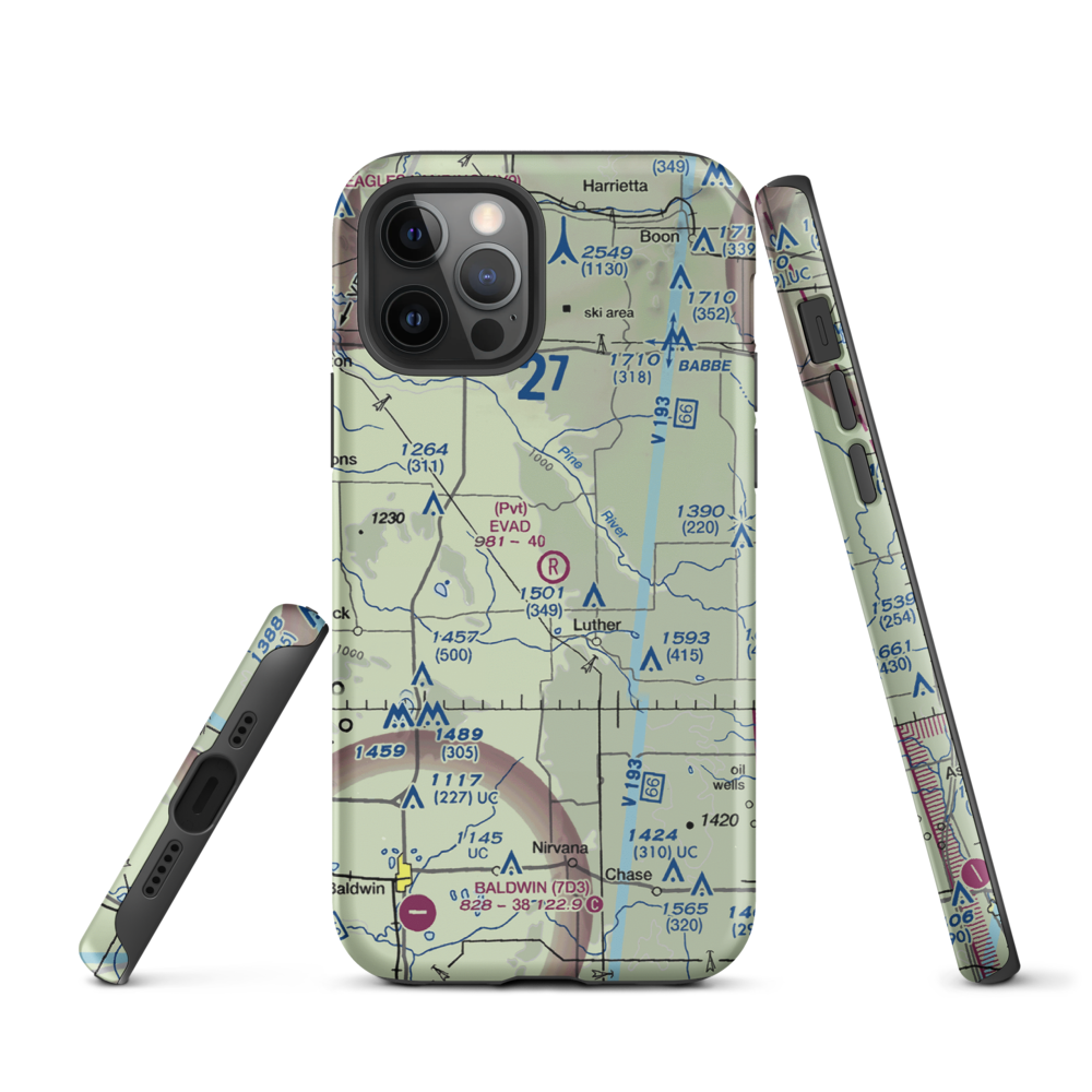 Evad Enterprises LLC Airport (95MI) VFR Sectional  Tough iPhone Case iPhone 12 Pro model shown