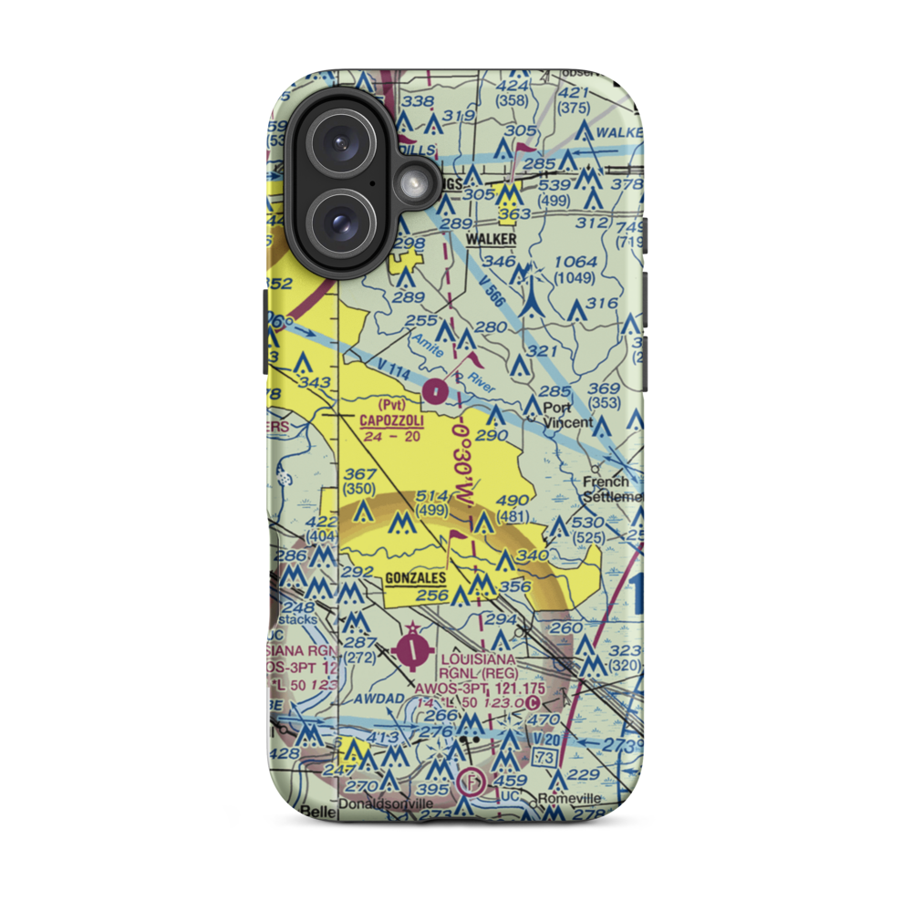 Evan Airport (US-0427) VFR Sectional  Tough iPhone Case iPhone 16 Plus model shown