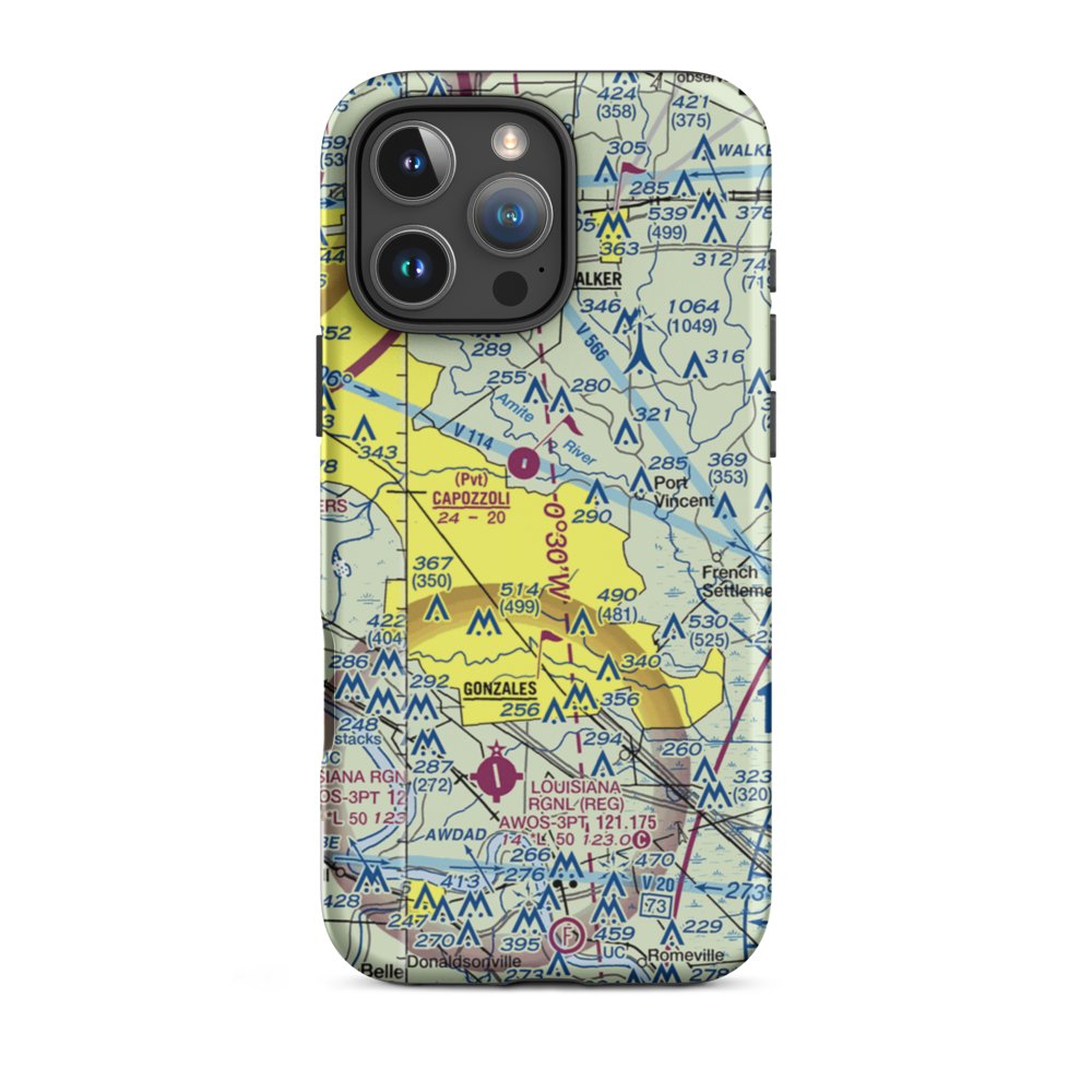 Evan Airport (US-0427) VFR Sectional  Tough iPhone Case iPhone 16 Pro Max model shown
