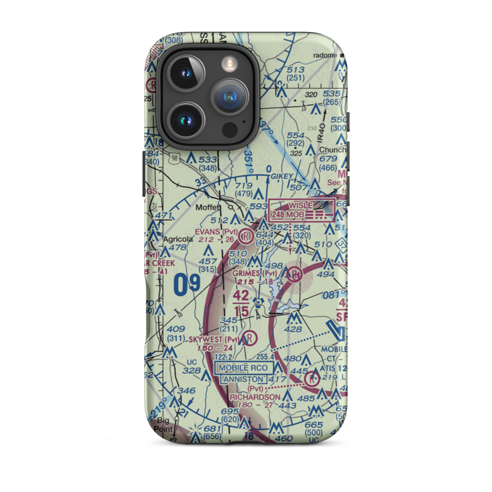 Evans Field (AL94) VFR Sectional  Tough iPhone Case iPhone 16 Pro Max model shown