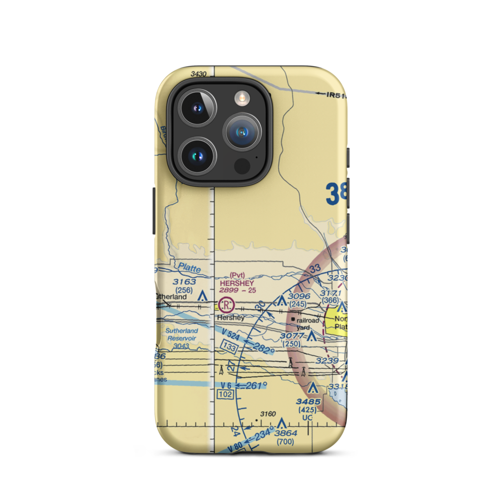 Evans Ranch Airport (34NE) VFR Sectional  Tough iPhone Case iPhone 16 Pro model shown