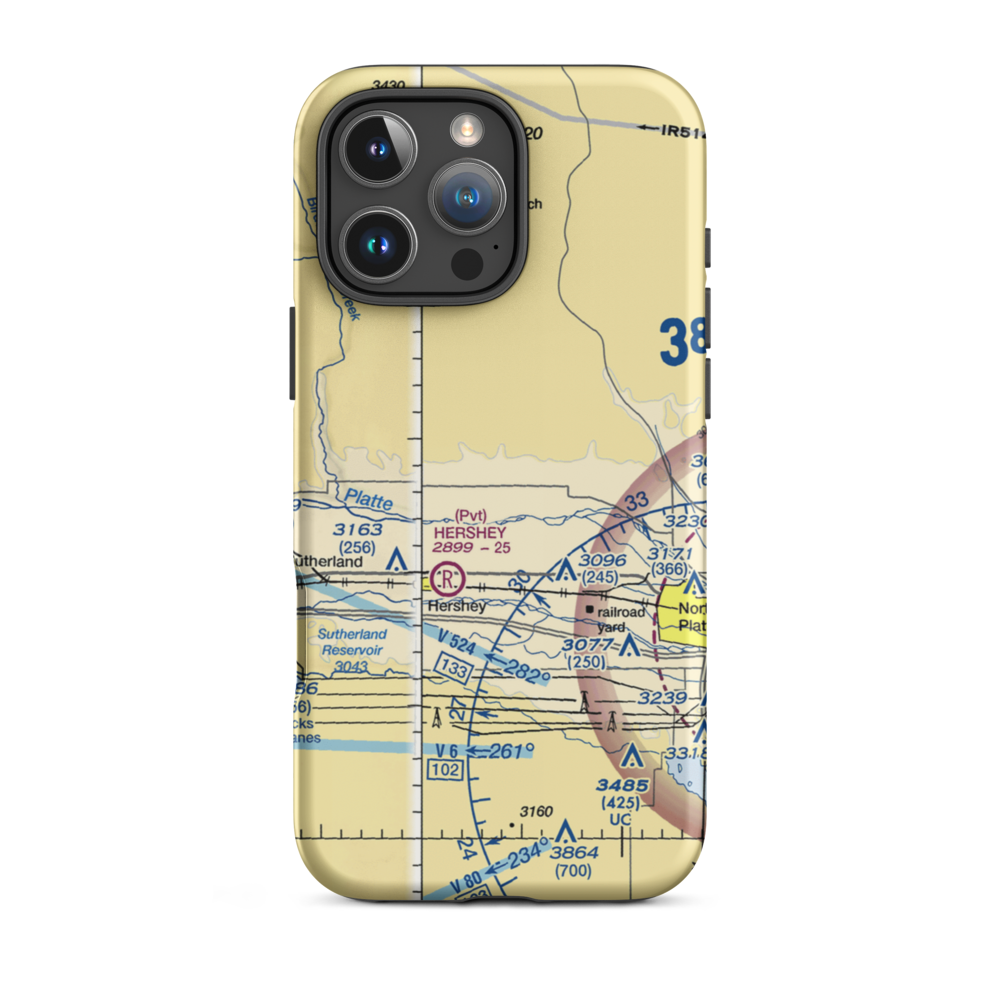Evans Ranch Airport (34NE) VFR Sectional  Tough iPhone Case iPhone 16 Pro Max model shown