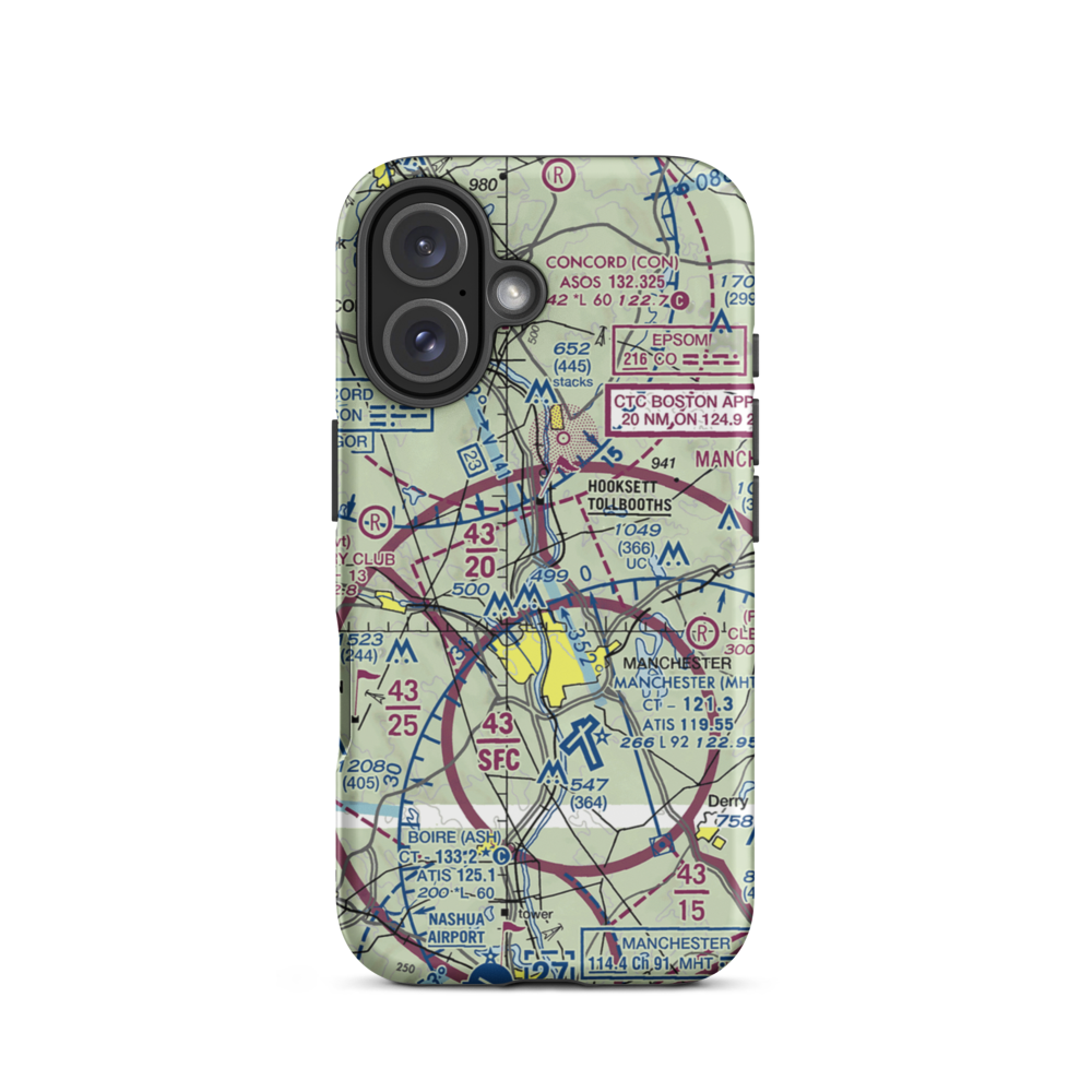 Evans Seaplane Base (NH12) VFR Sectional  Tough iPhone Case iPhone 16 model shown