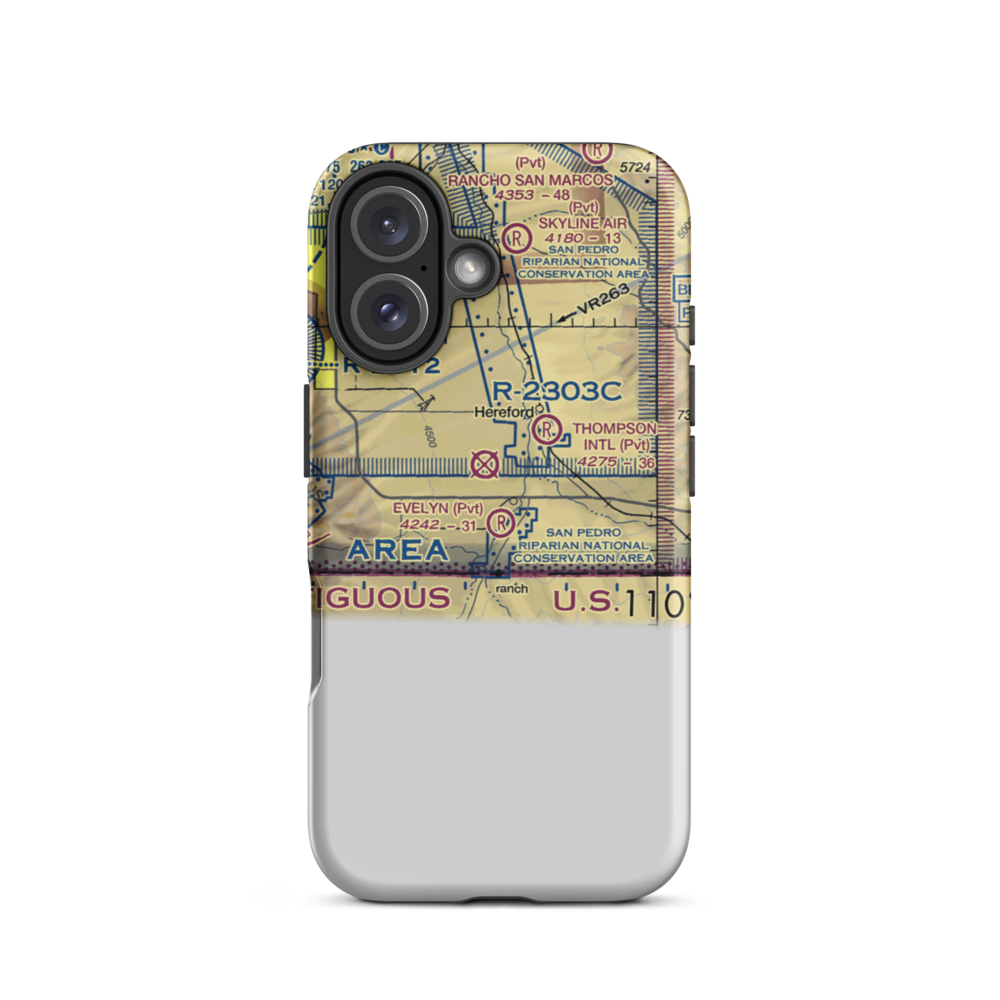 Evelyn Field (AZ26) VFR Sectional  Tough iPhone Case iPhone 16 model shown