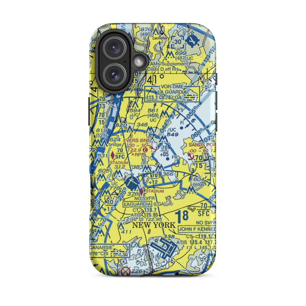 Evers Seaplane Base (6N6) VFR Sectional  Tough iPhone Case iPhone 16 Plus model shown