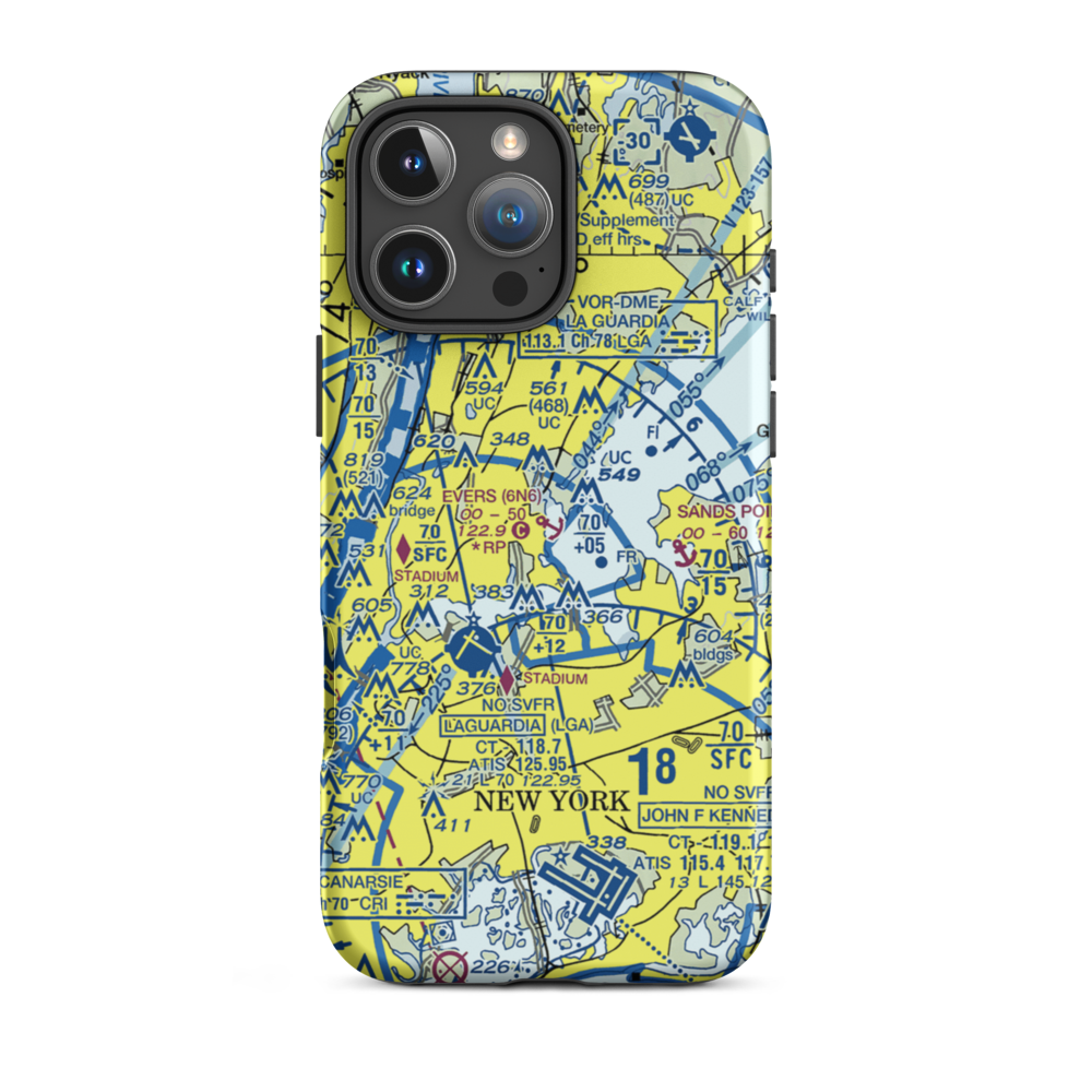 Evers Seaplane Base (6N6) VFR Sectional  Tough iPhone Case iPhone 16 Pro Max model shown