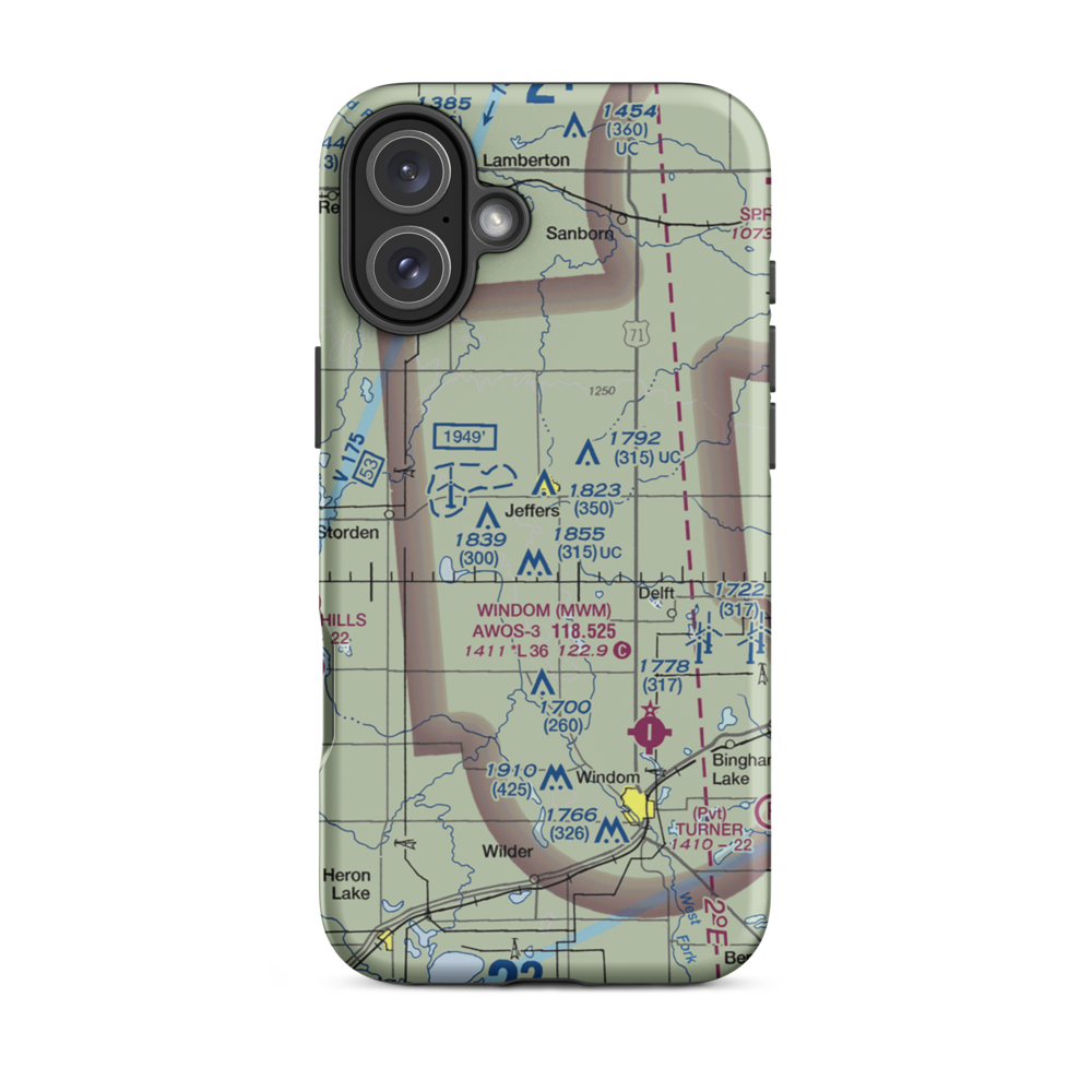 Ewen Landing Field (81MN) VFR Sectional  Tough iPhone Case iPhone 16 Plus model shown