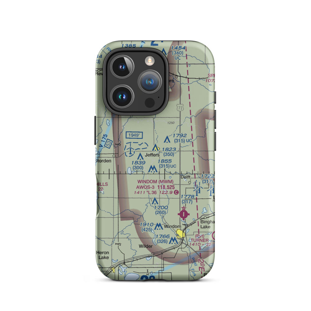 Ewen Landing Field (81MN) VFR Sectional  Tough iPhone Case iPhone 16 Pro model shown