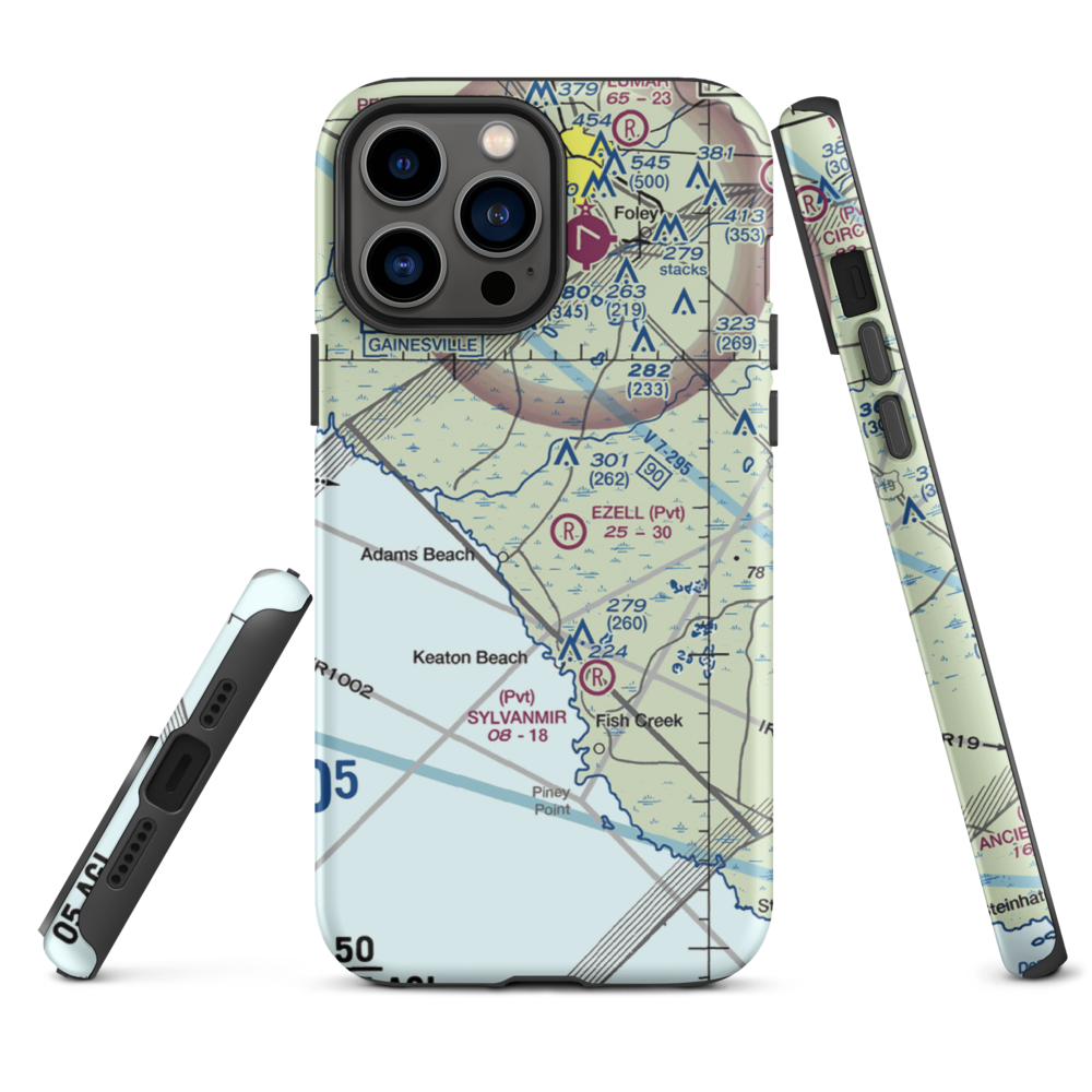 Ezell Airport (5FL1) VFR Sectional  Tough iPhone Case iPhone 13 Pro Max model shown