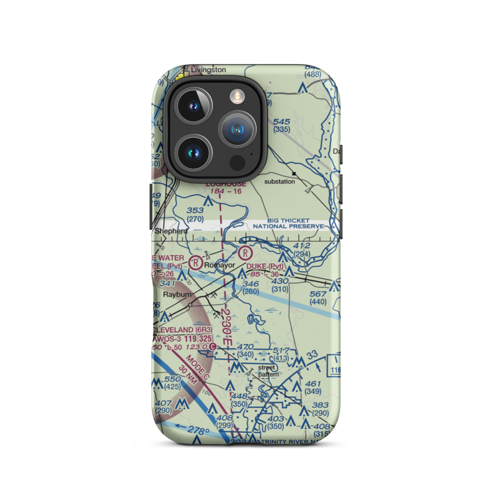 F R Duke Farm Airport (XS72) VFR Sectional  Tough iPhone Case iPhone 16 Pro model shown
