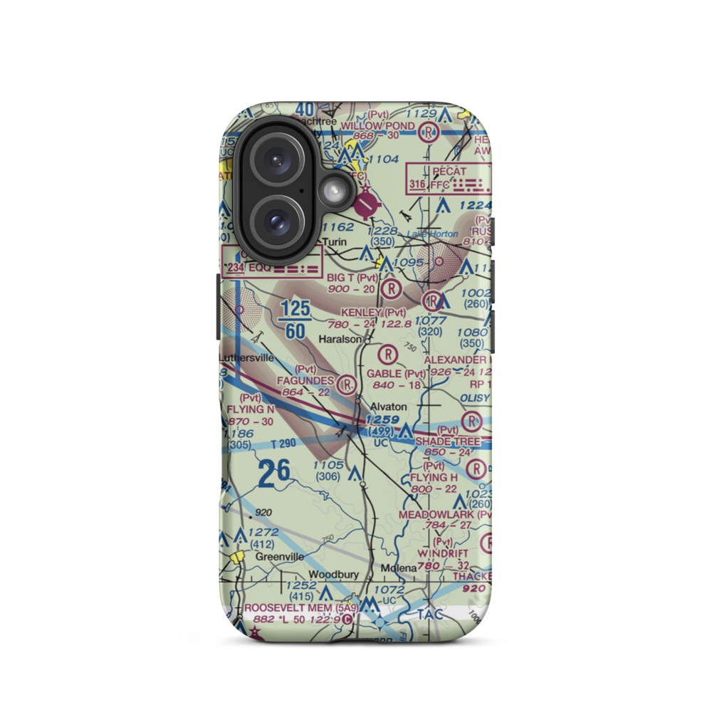 Fagundes Field (6GA1) VFR Sectional  Tough iPhone Case iPhone 16 model shown