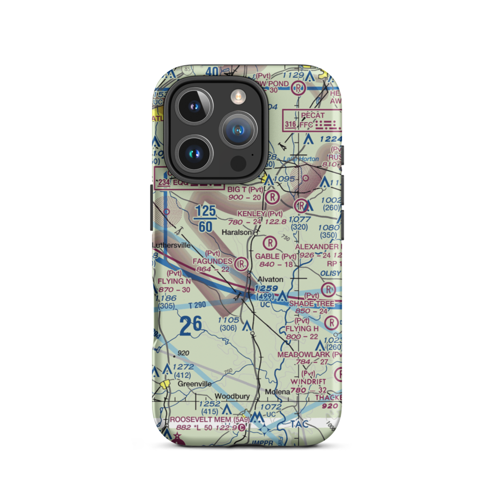 Fagundes Field (6GA1) VFR Sectional  Tough iPhone Case iPhone 16 Pro model shown
