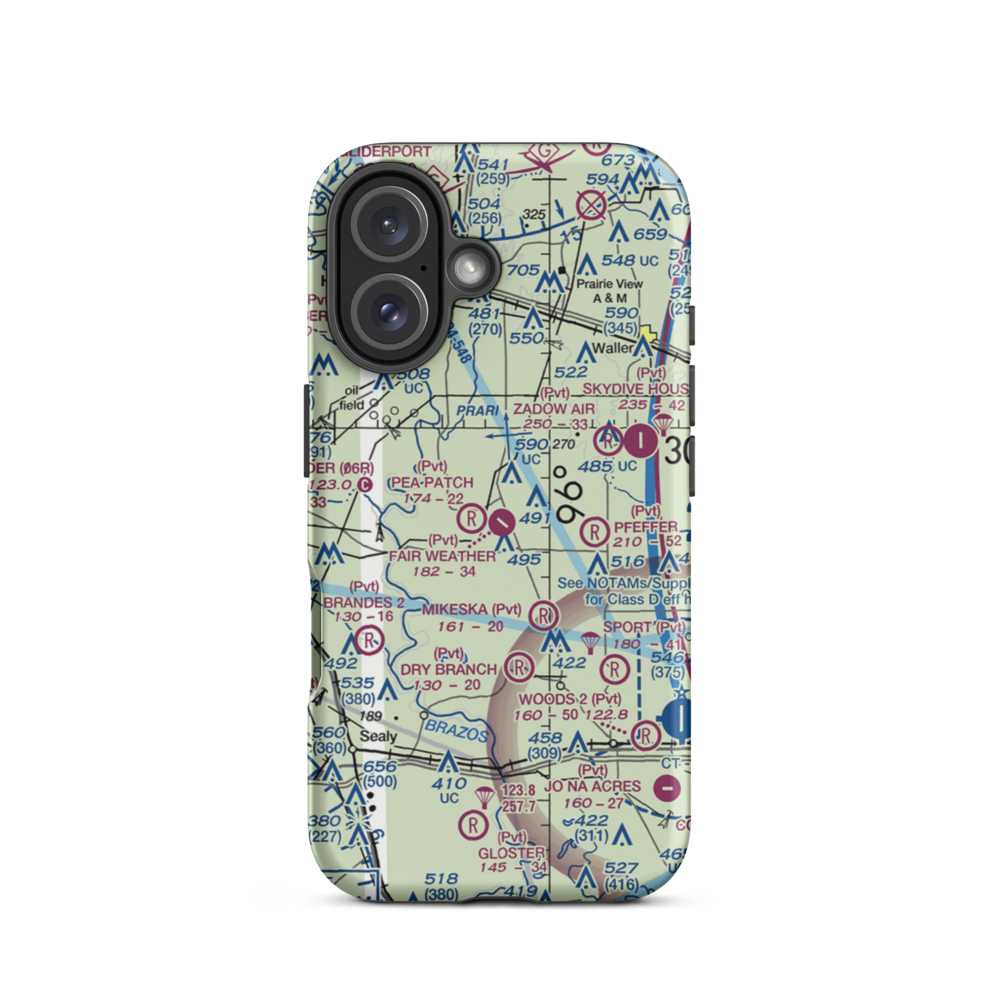 Fair Weather Field (TX42) VFR Sectional  Tough iPhone Case iPhone 16 model shown