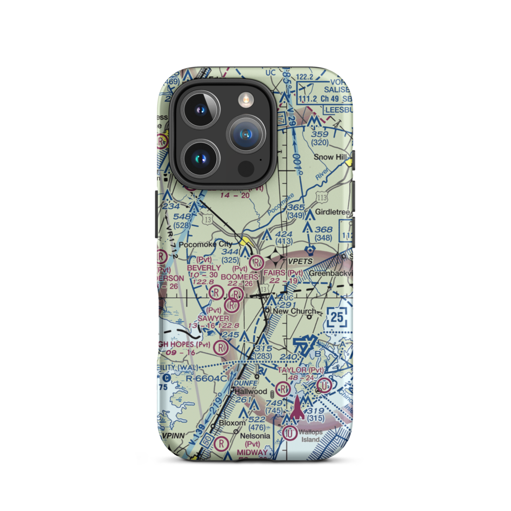 Fair's Airport (MD00) VFR Sectional  Tough iPhone Case iPhone 16 Pro model shown