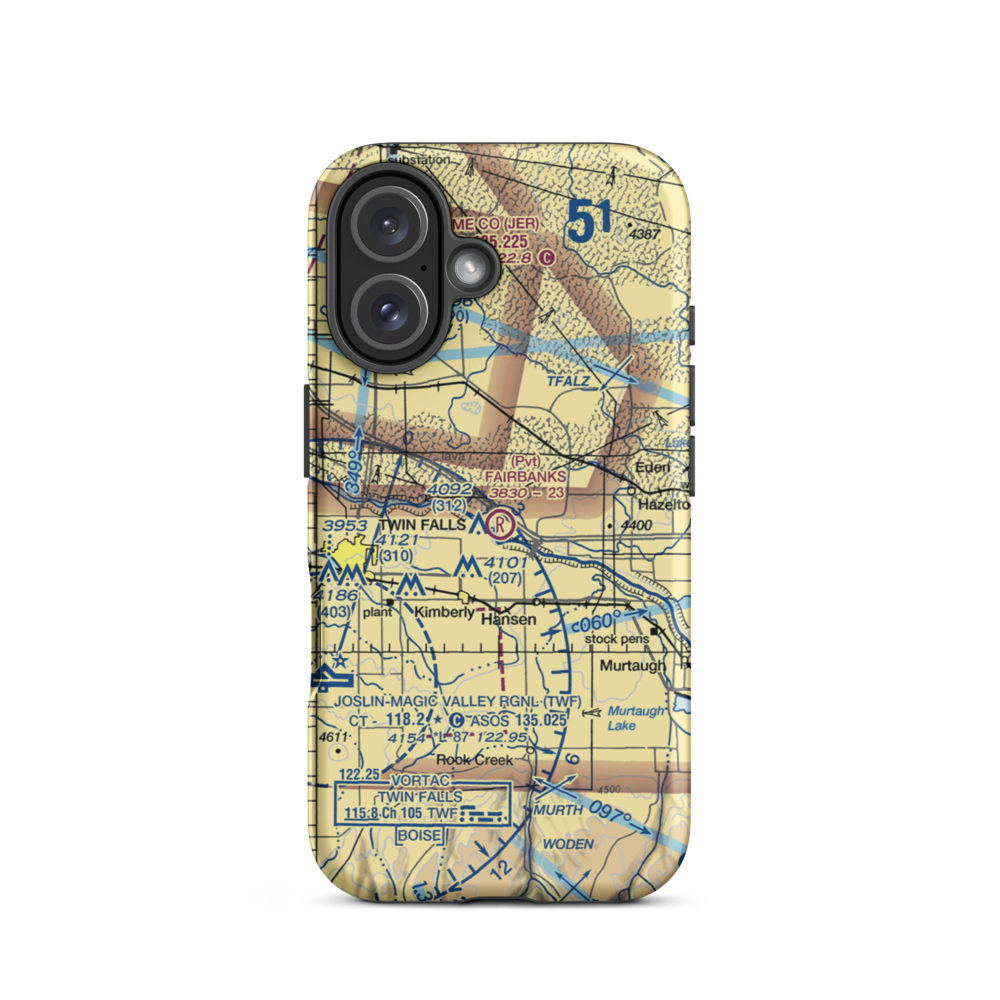 Fairbanks Airfield (1ID7) VFR Sectional  Tough iPhone Case iPhone 16 model shown