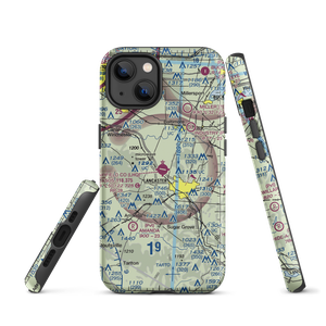 Fairfield County Airport (LHQ) VFR Sectional  Tough iPhone Case