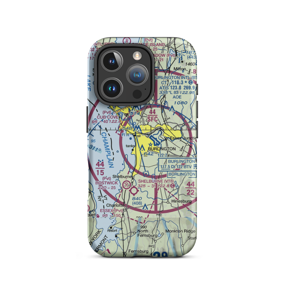 Fairholt Airport (VT48) VFR Sectional  Tough iPhone Case iPhone 16 Pro model shown