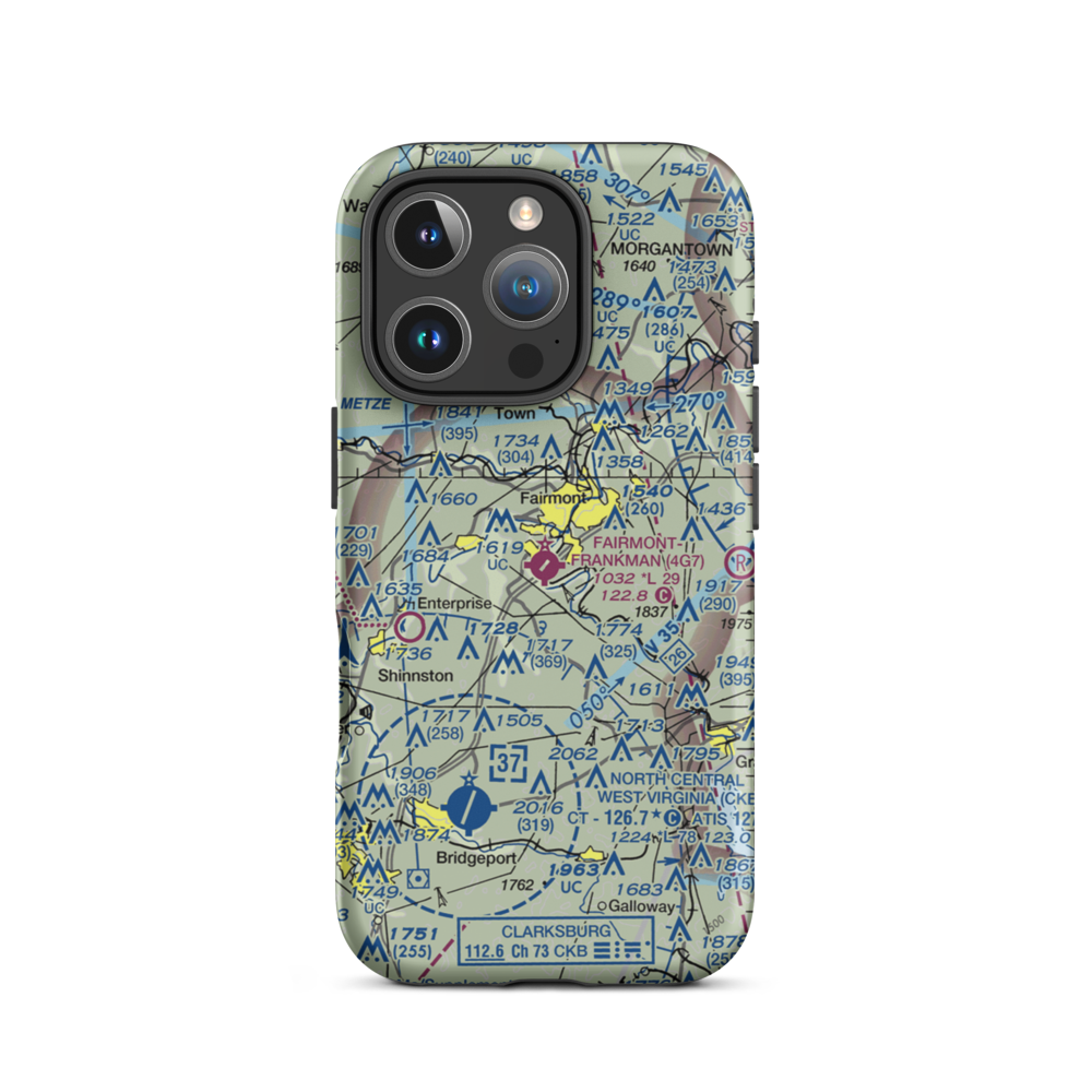 Fairmont Municipal-Frankman Field (4G7) VFR Sectional  Tough iPhone Case iPhone 16 Pro model shown