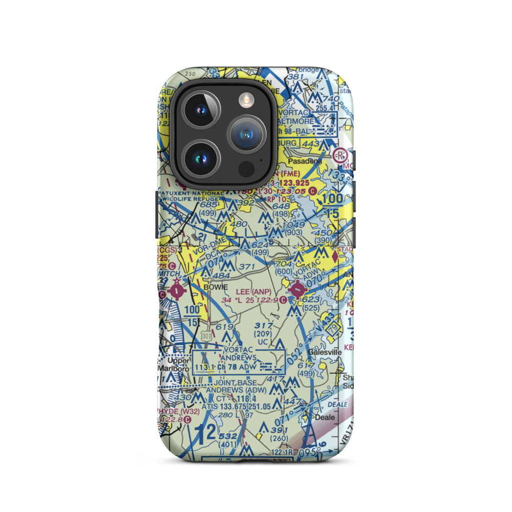 Fairview Airport (3MD4) VFR Sectional  Tough iPhone Case iPhone 16 Pro model shown