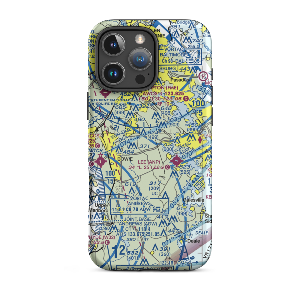 Fairview Airport (3MD4) VFR Sectional  Tough iPhone Case iPhone 16 Pro Max model shown