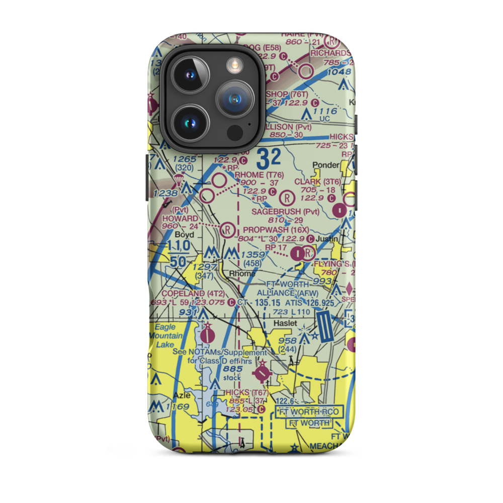 Fairview Airport (7TS0) VFR Sectional  Tough iPhone Case iPhone 16 Pro Max model shown