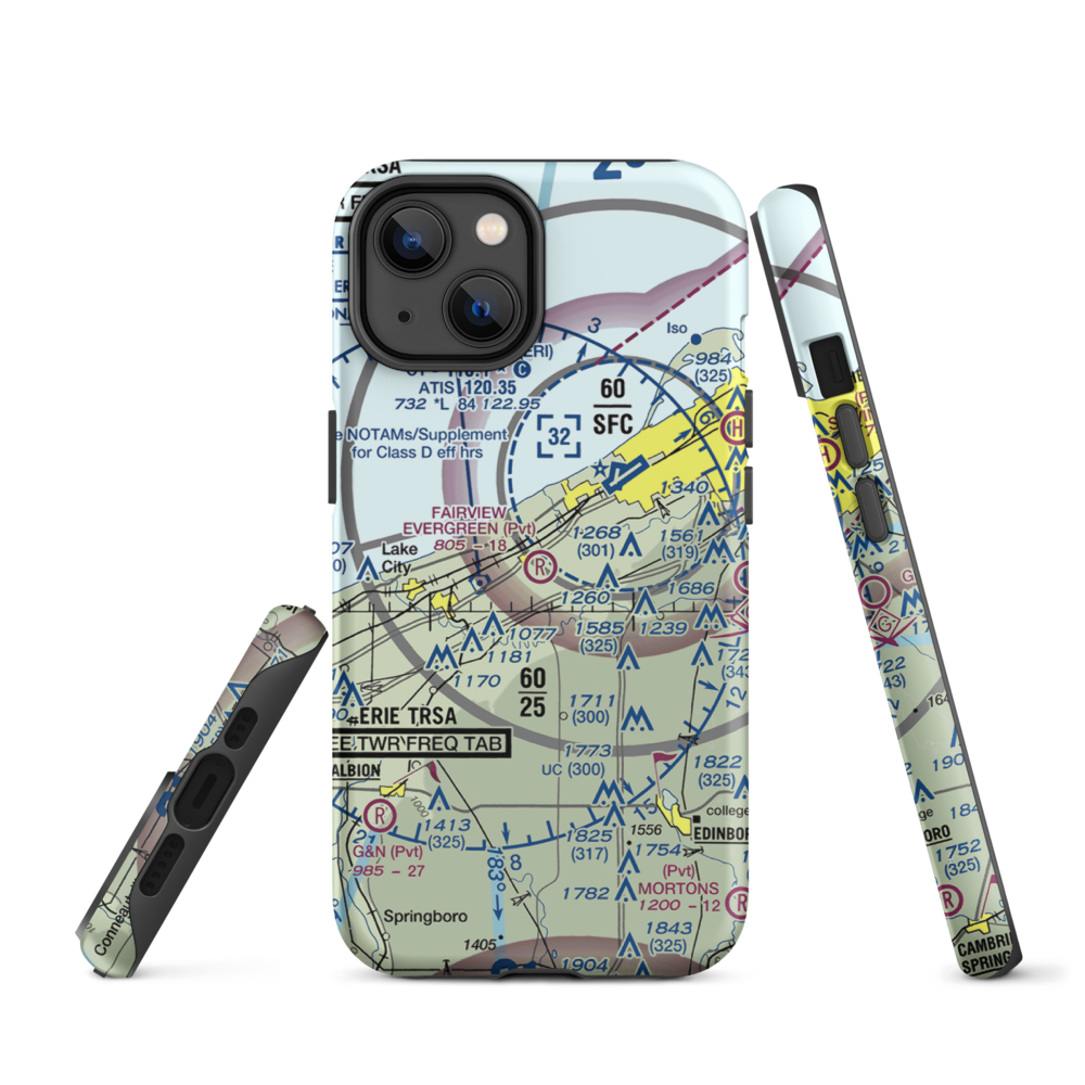 Fairview Evergreen Airport (PN18) VFR Sectional  Tough iPhone Case iPhone 14 model shown
