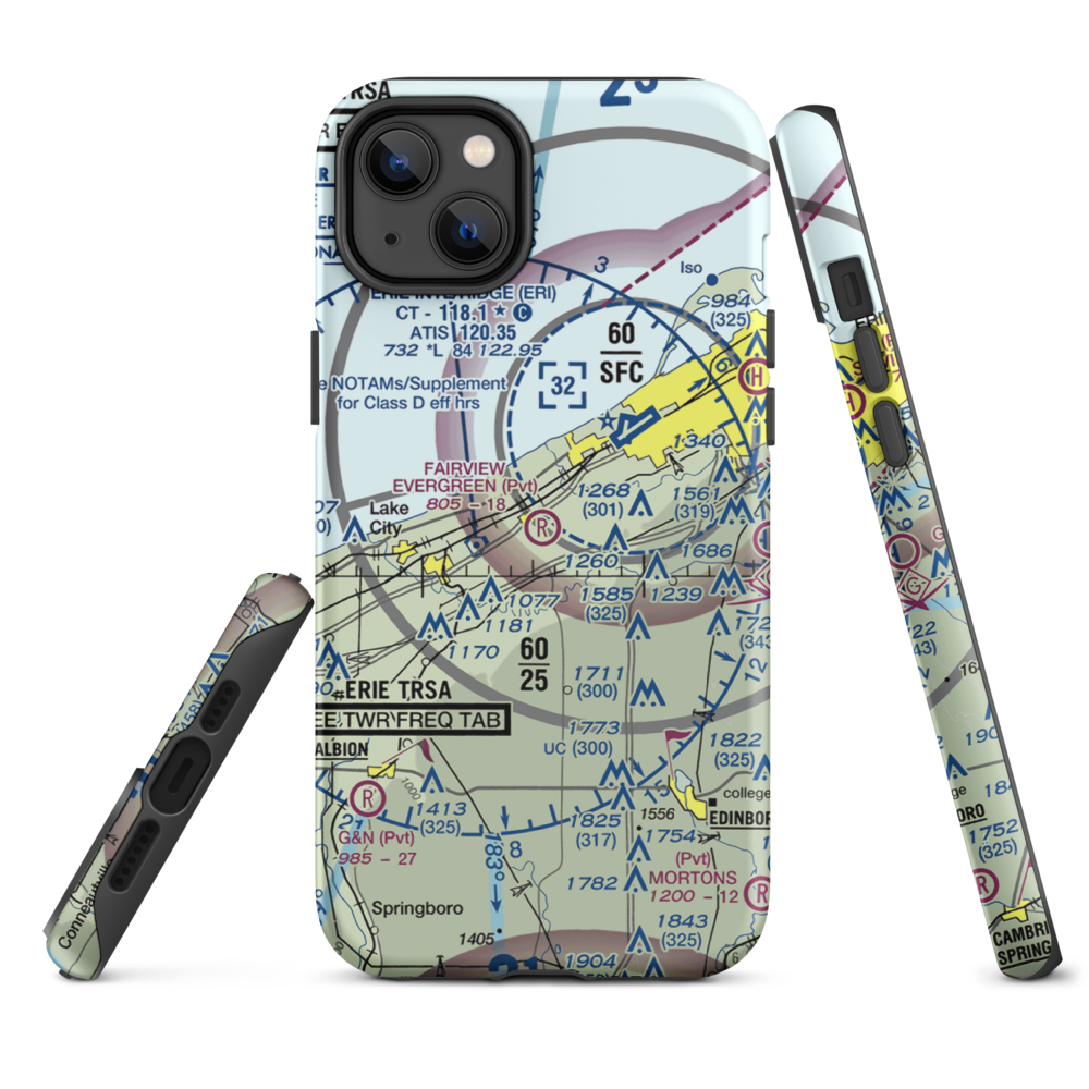 Fairview Evergreen Airport (PN18) VFR Sectional  Tough iPhone Case iPhone 14 Plus model shown