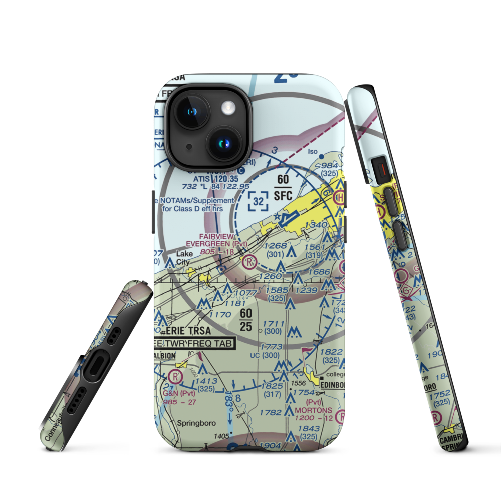 Fairview Evergreen Airport (PN18) VFR Sectional  Tough iPhone Case iPhone 15 model shown