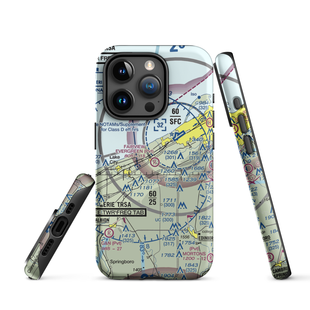 Fairview Evergreen Airport (PN18) VFR Sectional  Tough iPhone Case iPhone 15 Pro model shown