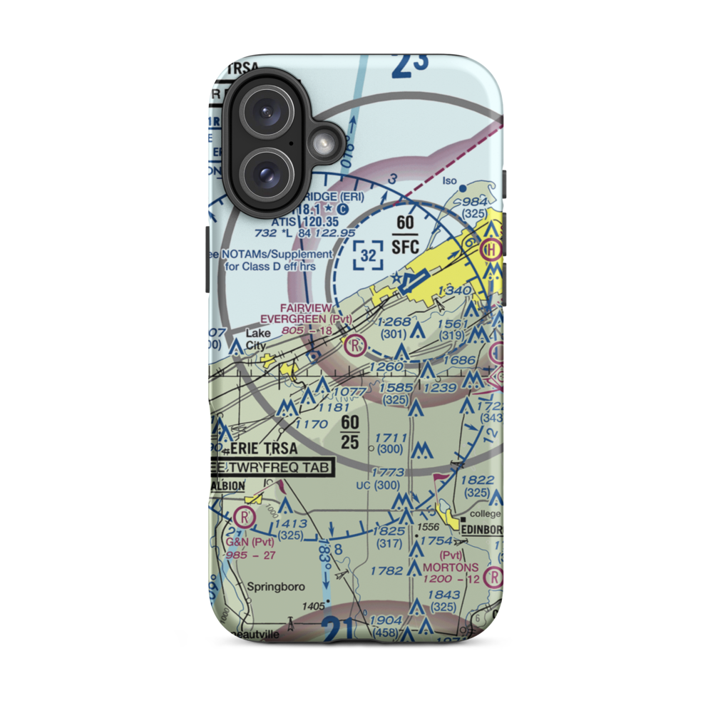 Fairview Evergreen Airport (PN18) VFR Sectional  Tough iPhone Case iPhone 16 Plus model shown