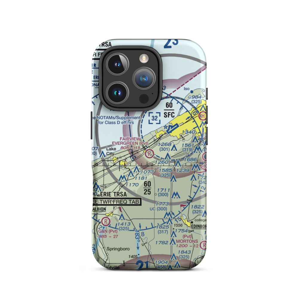 Fairview Evergreen Airport (PN18) VFR Sectional  Tough iPhone Case iPhone 16 Pro model shown