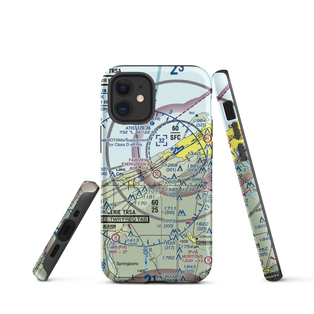 Fairview Evergreen Airport (PN18) VFR Sectional  Tough iPhone Case iPhone 12 mini model shown