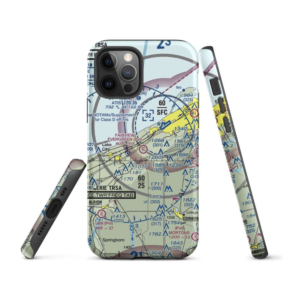 Fairview Evergreen Airport (PN18) VFR Sectional  Tough iPhone Case iPhone 12 Pro model shown