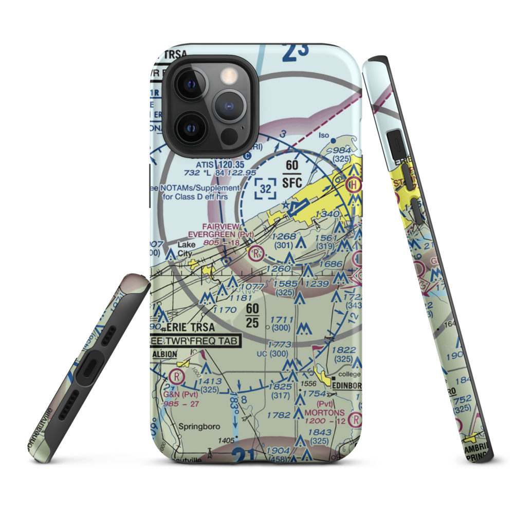 Fairview Evergreen Airport (PN18) VFR Sectional  Tough iPhone Case iPhone 12 Pro Max model shown