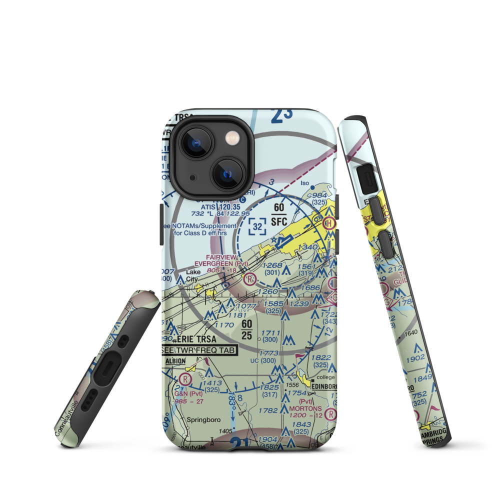 Fairview Evergreen Airport (PN18) VFR Sectional  Tough iPhone Case iPhone 13 mini model shown