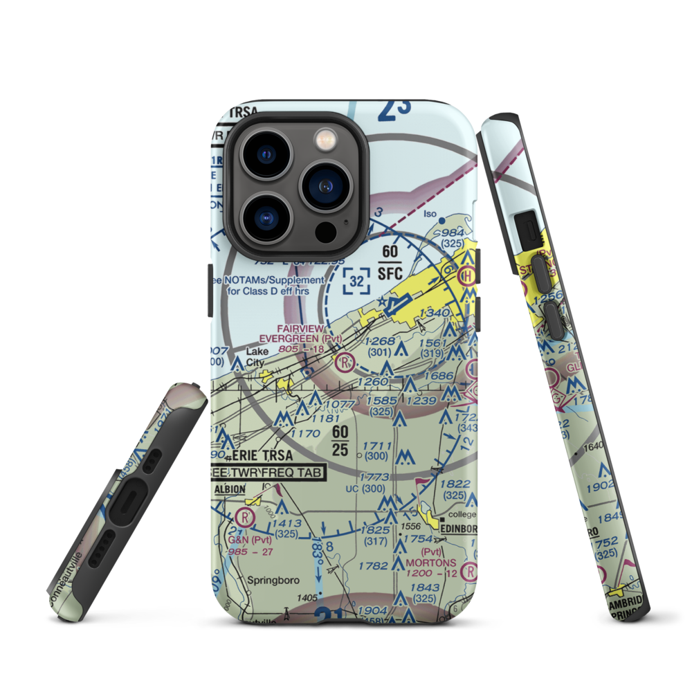 Fairview Evergreen Airport (PN18) VFR Sectional  Tough iPhone Case iPhone 13 Pro model shown