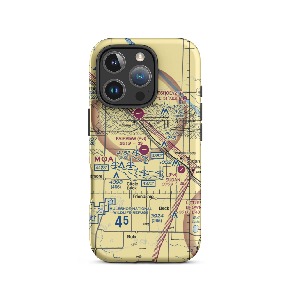 Fairview Field (XA05) VFR Sectional  Tough iPhone Case iPhone 16 Pro model shown