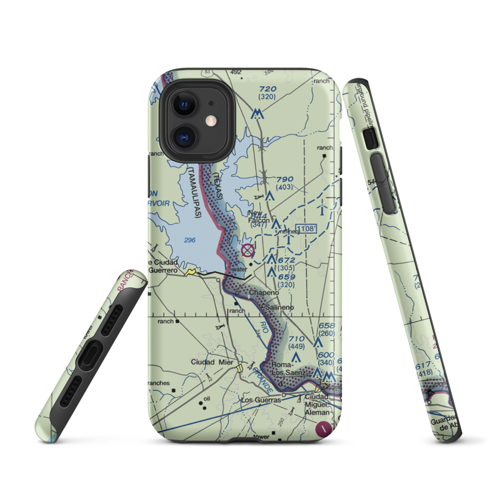 Falcon State Airport (FAL) VFR Sectional  Tough iPhone Case iPhone 11 model shown
